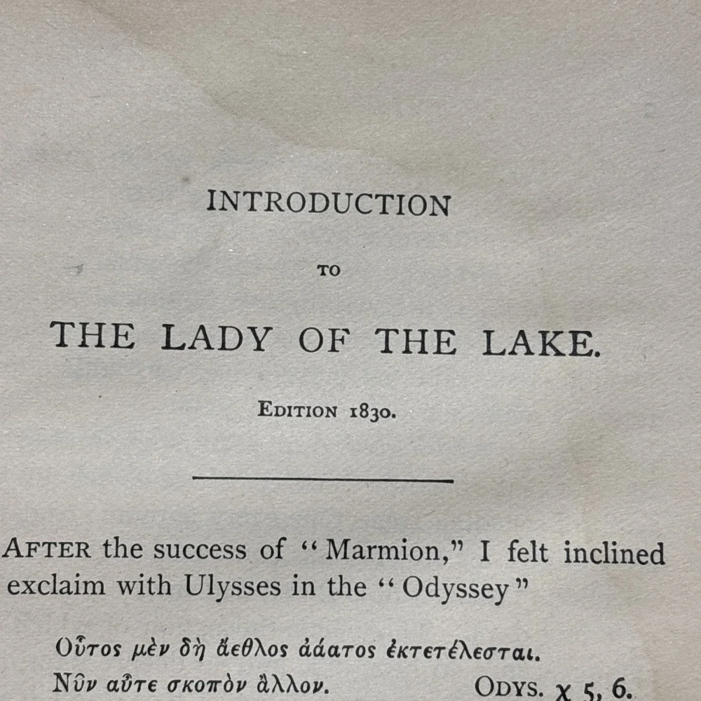 The Lady of the Lake Sir Walter Scott Hardcover 1830